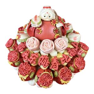 胶东花饽饽寿星老人寿桃生日蛋糕