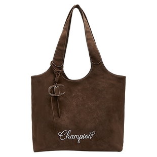 Champion冠军单肩包2026春季新款女高级软皮托特包大容量手提包男