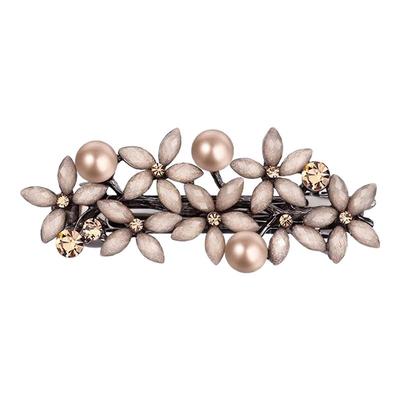 水钻珍珠后脑勺夹子头饰