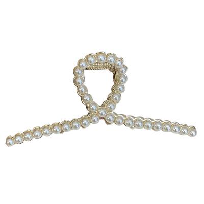 韩国网ins大号珍珠发夹后脑勺