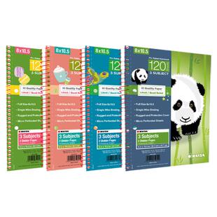 凯萨KAISA爱悦系列美式高颜值笔记本a4熊猫线圈本考研高中生专用英语单词本凯撒横线本子空白活页本替芯加厚