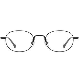 明月京野超轻钛金属近视眼镜框男网上配高度数眼睛架女小脸椭圆形