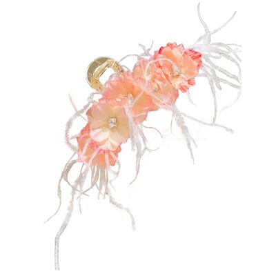 超仙羽毛花朵抓夹簪花头饰发饰