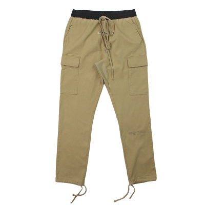 FotiGmanClub FOG ESSENTIAL第六季副线刺绣纯色休闲束脚工装长裤