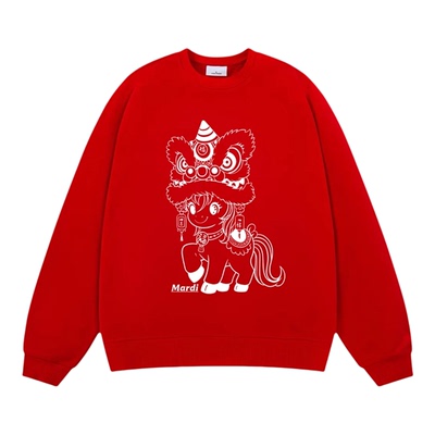 2026新年红色马年卫衣本命年衣服