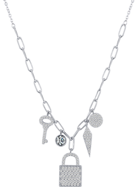 摩典夏季新款韩精致简约纯银项链