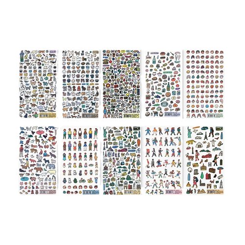 duye度也 韩国ZEROPERZERO可爱动物PP贴纸DIY手帐咕卡手机壳zpz