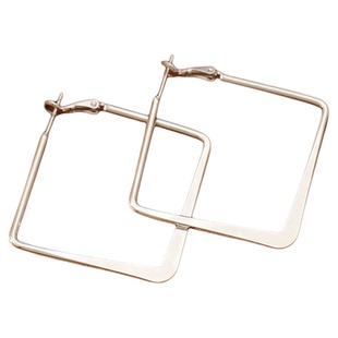 古婷金属几何方形夸张耳环女轻奢高级感气质耳钉适合方圆脸的耳饰