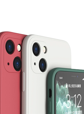 适用苹果11手机壳iphone12/13pro液态硅胶xsmax直边软壳xr保护套6s/7/8plus全包mini防摔5se超薄潮牌男女新款