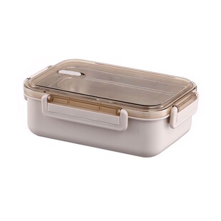 振兴不锈钢三格饭盒上班族便当盒学生分格餐盒食品保鲜盒FH2214