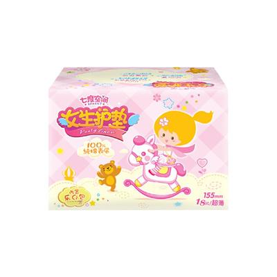 七度空间纯棉超薄护垫155mm卫生巾学生亲肤透气迷你姨妈巾正品