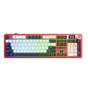 狼蛛F108pro机械键盘无线蓝牙三模RGB侧刻渐变客制化电竞游戏键鼠