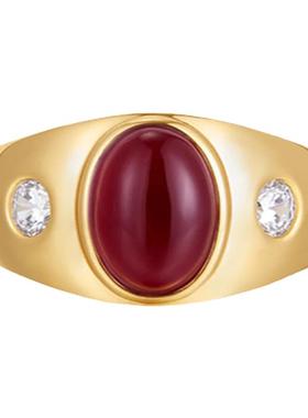 红宝石戒指欧美复古vintage