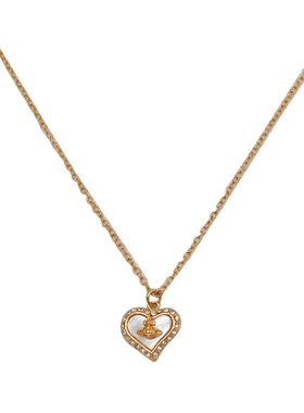 XMR西太后土星心形贝母叠戴项链