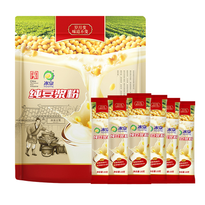 【U先试用】冰泉纯豆浆粉108g高蛋白无蔗糖添加6条装