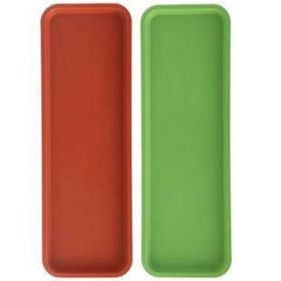 超大号长方形塑料花盆托盘阳台晾晒衣架接水盘底座多肉盆细长垫子