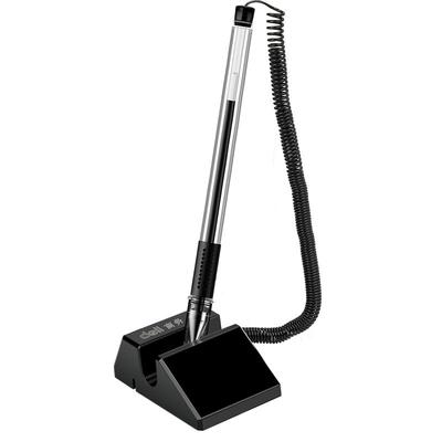 得力微笑台笔固定签字笔防丢笔