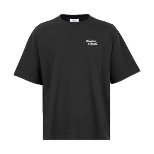 Maison Kitsune男logo刺绣全棉短袖T恤男士2025春夏新款XY推广