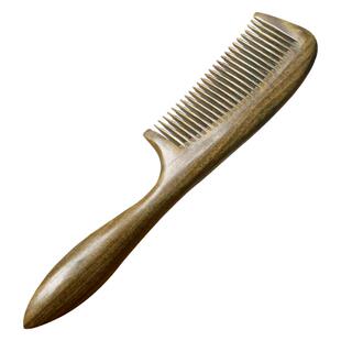 绿檀木梳子檀香梳子便携家用天然木头桃木梳子梳头男女士专用长发