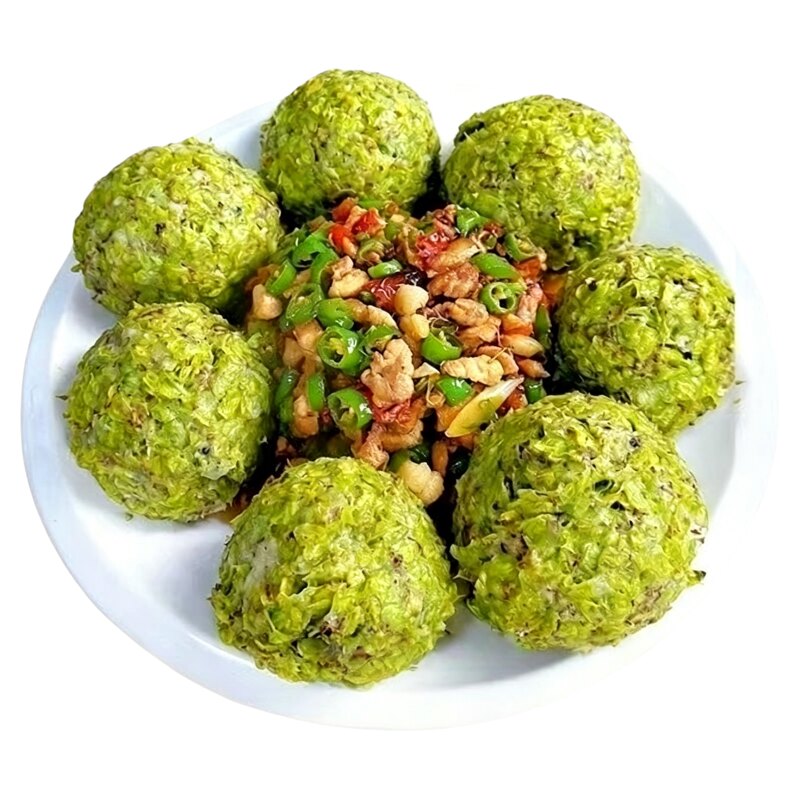 新鲜榆钱千层卷馒头榆钱窝窝头粗粮春三鲜荠菜团子早餐头茬野菜馍