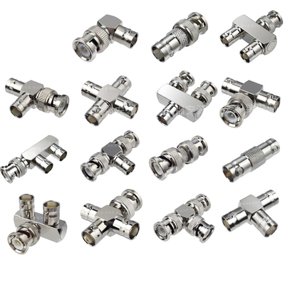 全铜bnc转接头一公两母3/4通枪型