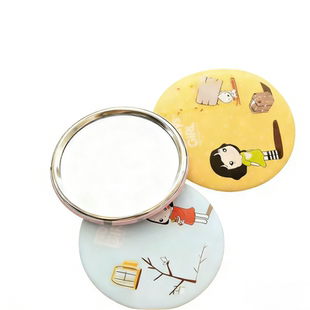 58mm吧唧小镜子耗材吧唧机DIY创意迷你便携化妆镜材料吧唧徽章机