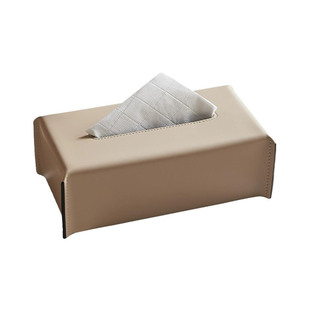 皮革纸巾盒客厅2026新款高端现代简约风皮面名宿桌面高级感抽纸盒