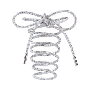 银色鞋带女镶钻水钻鞋带绳彩色空军一号V2K复古改造老爹鞋板鞋绳