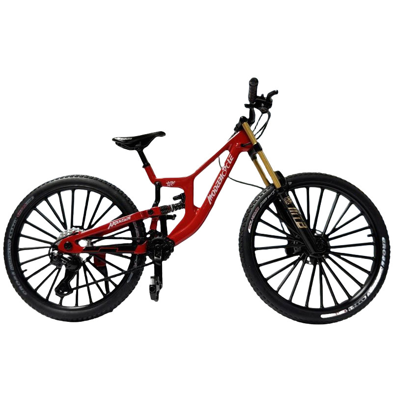 软尾减震山地车自行车仿真弯把赛车收藏玩具儿童男孩车模摆件礼物