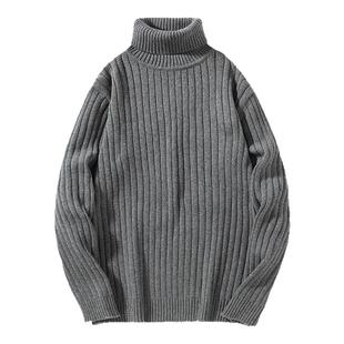 回力高领毛衣男士秋冬季2025新款羊毛衫男生加绒毛线衣纯棉针织衫