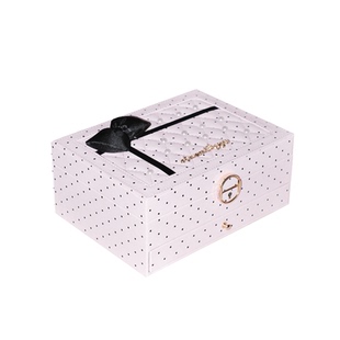 现货·原创小众礼物粉色波点蝴蝶结法式少女心首饰盒大容量收纳箱
