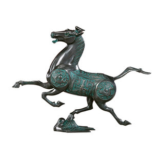 马踏飞燕马摆件礼物家居装饰品纯铜工艺品马到成功风水摆设招财