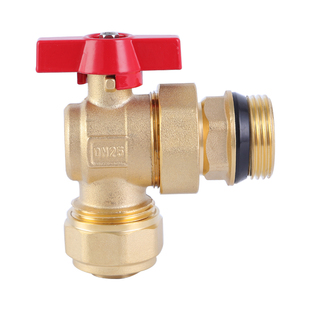 地暖分水器铝塑管角阀25x1寸进回水球阀内丝外丝活接优质黄铜新品