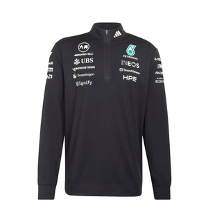 2026新款F1赛车服适用于梅赛德斯奔驰车队运动半拉链卫衣周边定制