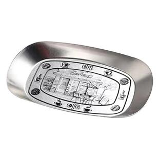 燃大师小吃盘复古餐盘两个装薯条装盘马口铁托盘露营干果盘零食盘