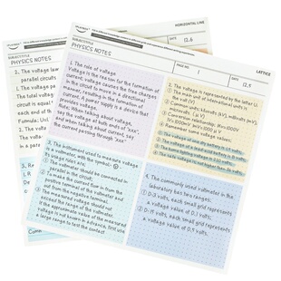 iplaybox创意方形可撕便签纸分区记录拍纸本横线点阵网格页记事本