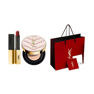 YSL/圣罗兰 小金条细管纯口红1966 2.2g+YSL圣罗兰 新款粉气垫