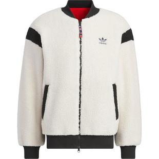 Adidas/阿迪达斯正品三叶草男女羊羔绒双面穿夹克外套IX4214
