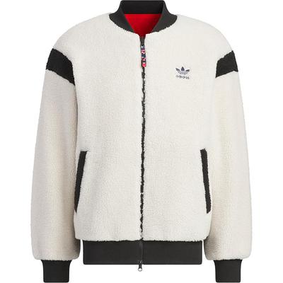 Adidas/阿迪达斯正品三叶草男女羊羔绒双面穿夹克外套IX4214