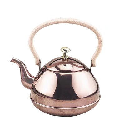 紫色古铜带滤网泡茶茶水壶提手