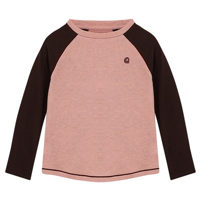 允儿妈女童天丝羊毛插肩袖打底衫