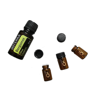 台版10个装烫金多特瑞精油适用棕色精油香水小样分装瓶1ml/2ml