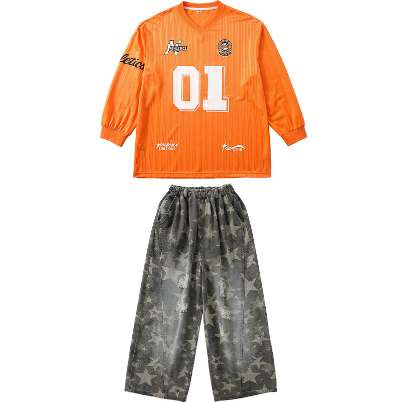 儿童街舞嘻哈架子鼓爵士演出服