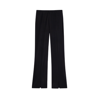 JuicyCouture橘滋黑色微喇长裤