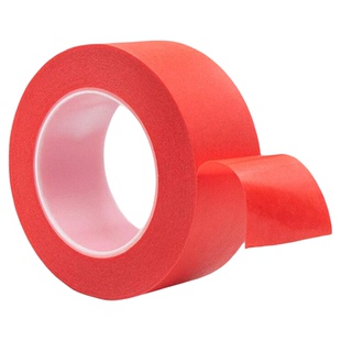 耐高温300度红色复合PET美纹纸胶带 PCB电路板波峰焊烤箱喷涂喷塑遮蔽保护膜撕下无痕不残留胶耐高温胶纸33米