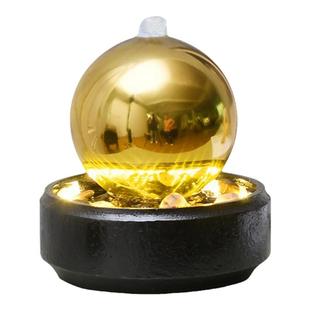 现代简约风水轮球流水喷泉摆件循环水客厅办公桌面招财生财装饰品