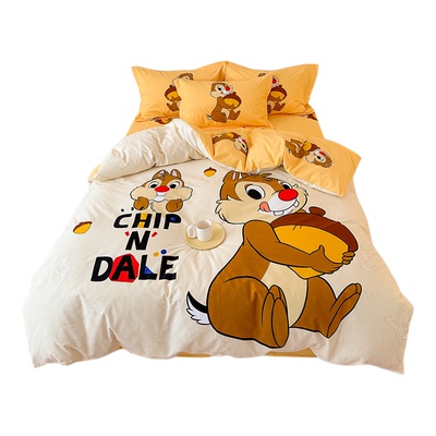 卡通奇奇蒂蒂纯棉加厚磨毛四件套