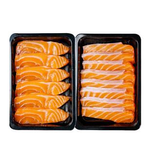 挪威进口冰鲜三文鱼刺身新鲜鱼腩现切中段料理刺身即食生鱼片