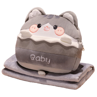 抱枕两用靠枕靠垫女生睡觉专用学生午睡沙发男生款趴枕三合一毯子