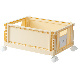 可折叠移动书箱高中书本收纳箱学生教室用2025新款桌下滑轮整理箱